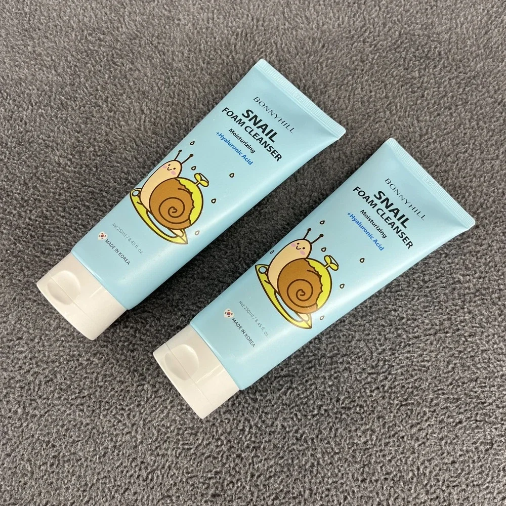 2x BONNYHILL Snail Foam Cleanser + Hyaluronic Acid 8.45 oz / 250 ml‎ Made Korean